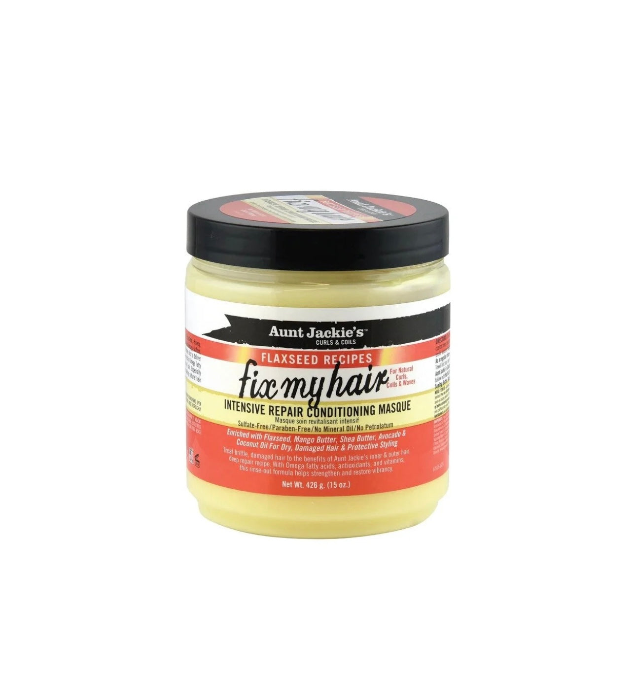 Aunt Jackie's Flaxseed Recipes Fix My Hair Intensive Repair Conditioning Masque 15oz