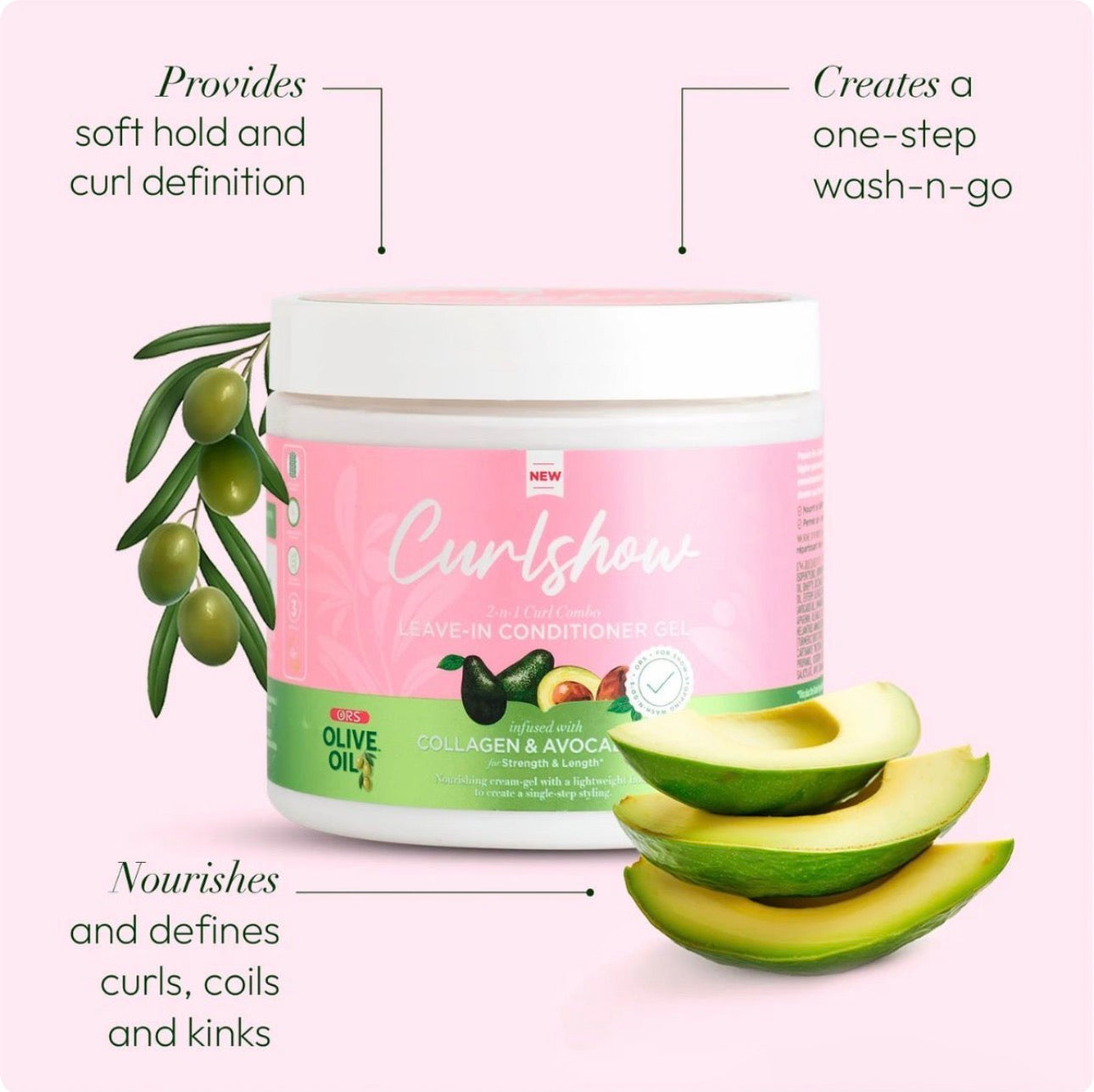 ORS Olive Oil Curlshow Leave In Conditioner Gel 473ml