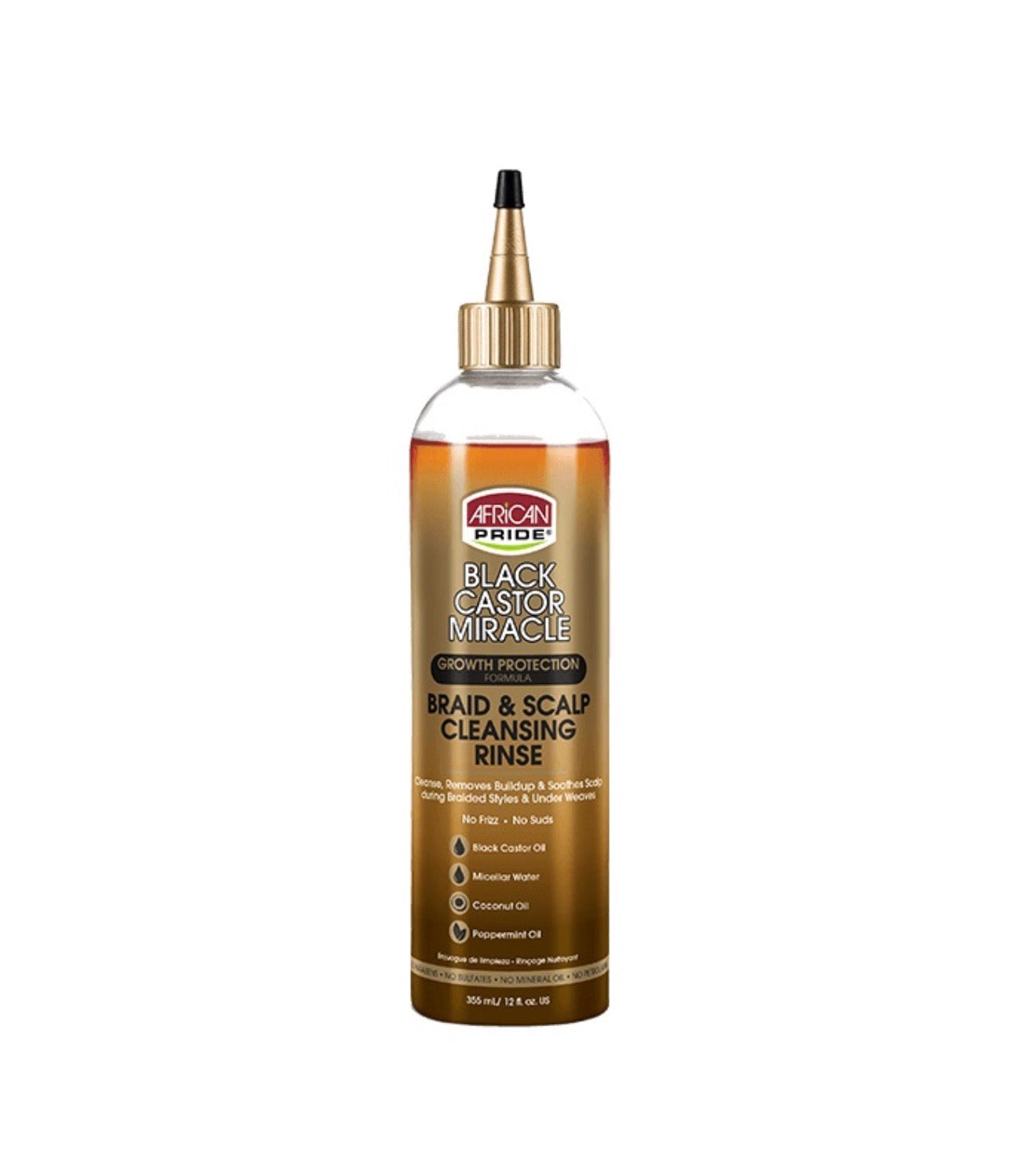 African Pride Black Castor Miracle Braid & Scalp Cleansing Rinse 355ml