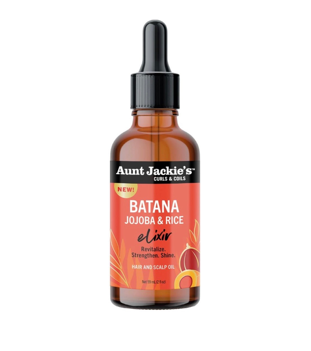 Aunt Jackie's Curls & Coils Batana, Jojoba & Rice Elixir Hair & Scalp Oil 59ml
