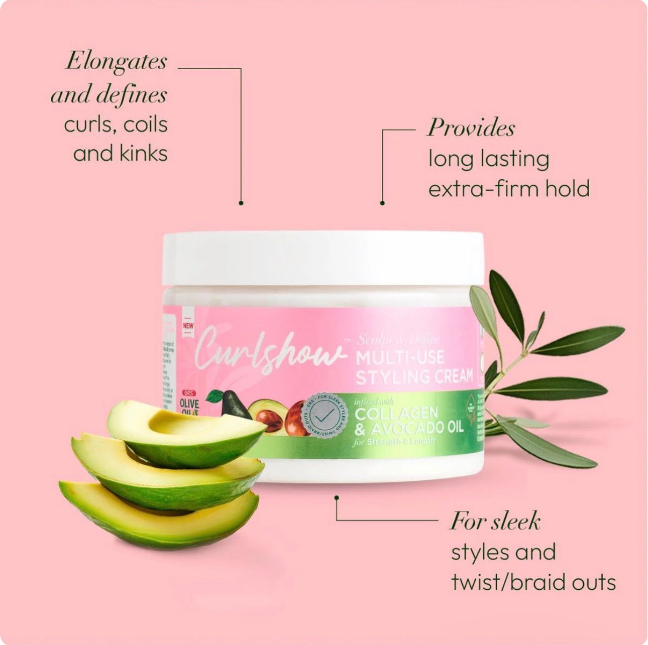 ORS Olive Oil Curlshow Multi-Use Styling Cream 340g