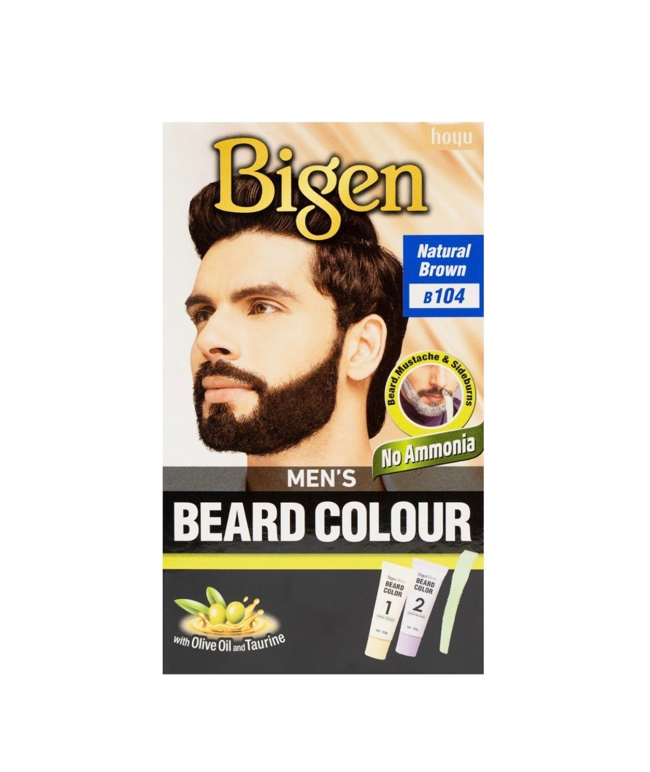 Bigen Men's Beard Colour B104 Natural Brown