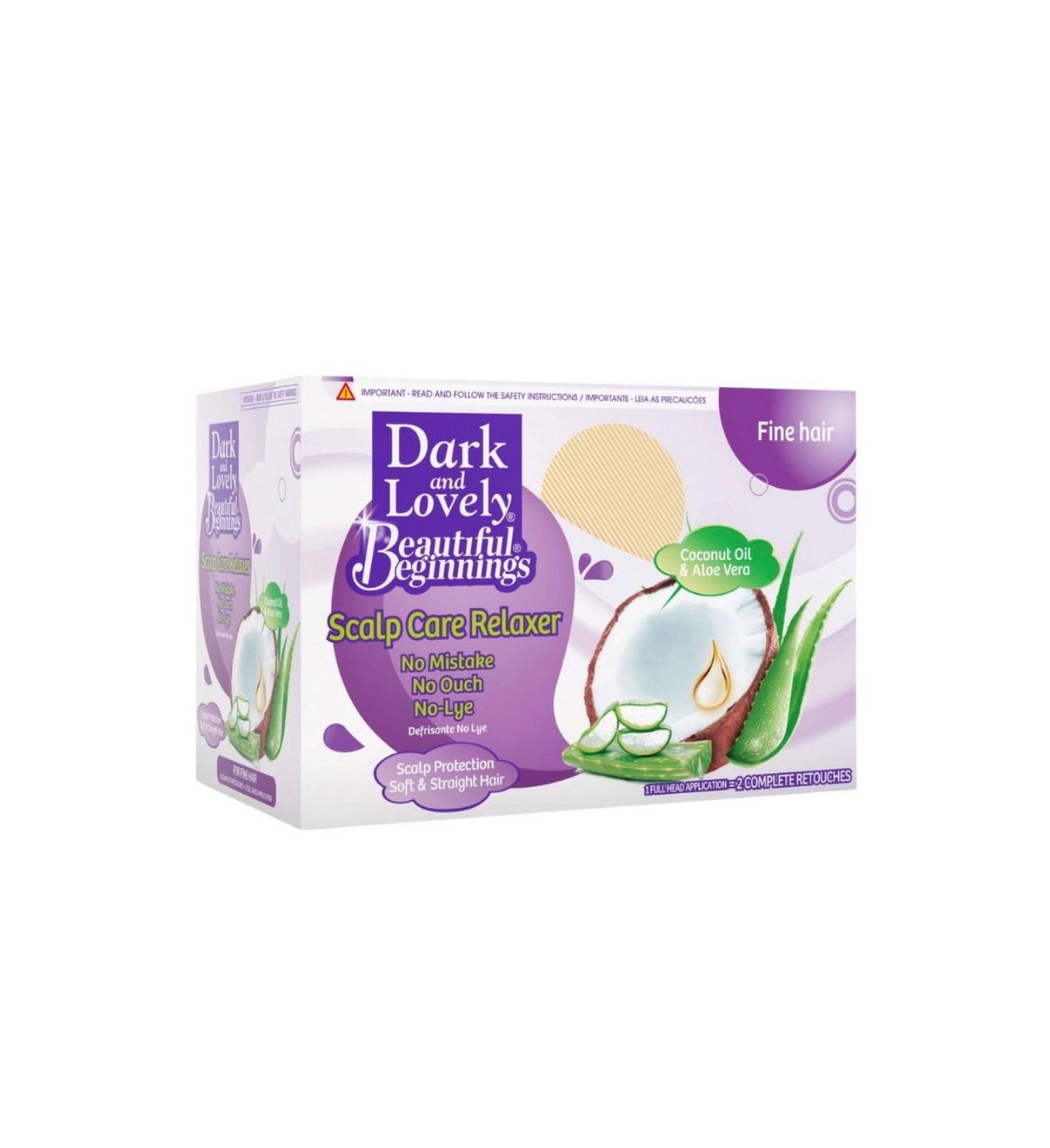 Dark & Lovely Beautiful Beginnings Kids No-Lye Relaxer Kit Fine