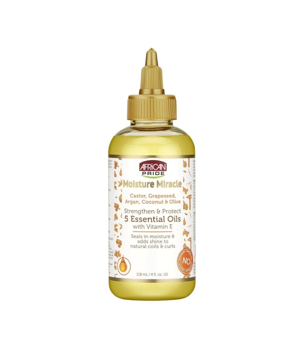 African Pride Moisture Miracle Strengthen & Protect 5 Essential Oils with Vitamin E 118ml