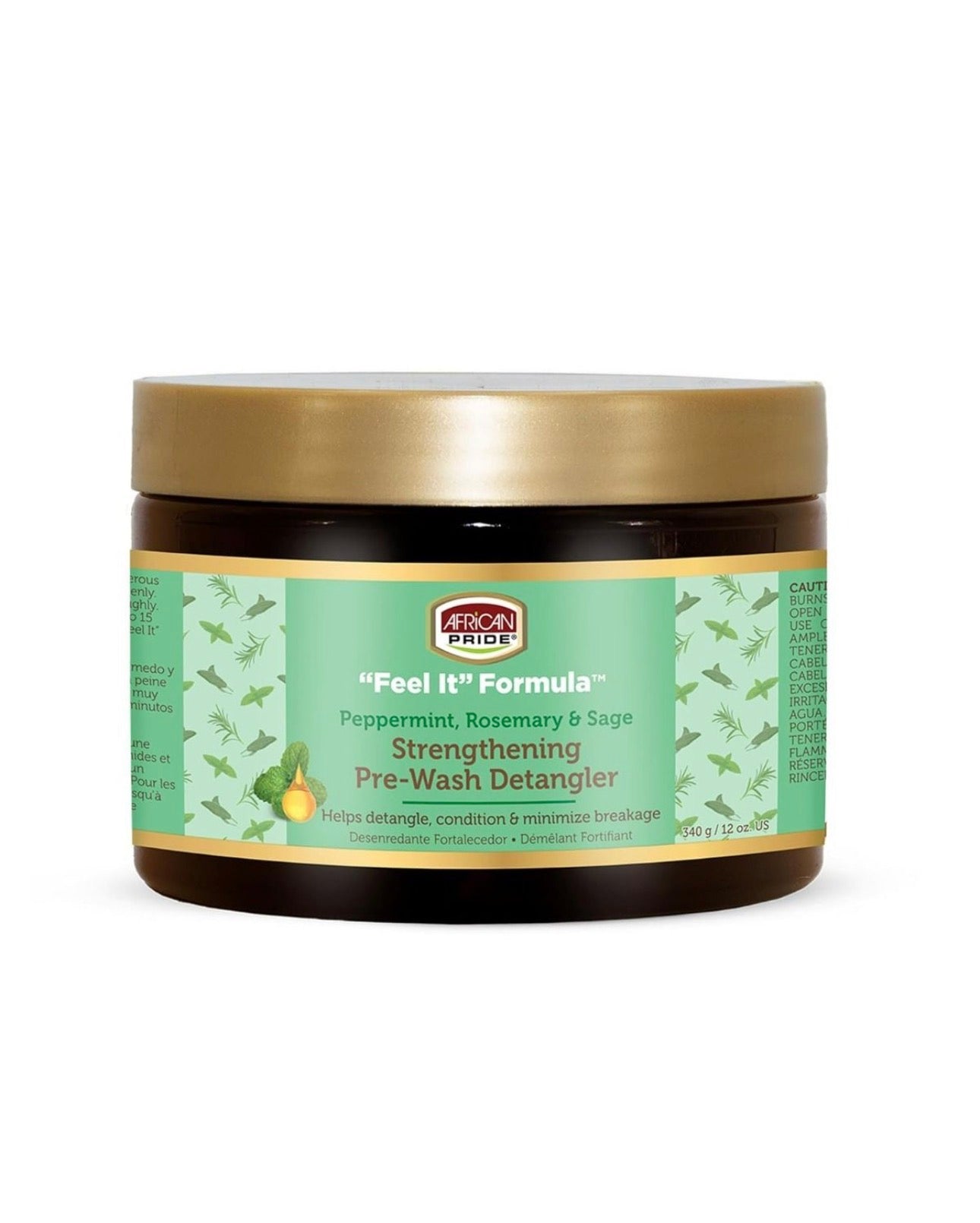 African Pride Peppermint & Rosemary Strengthening Pre-Wash Detangler 340g