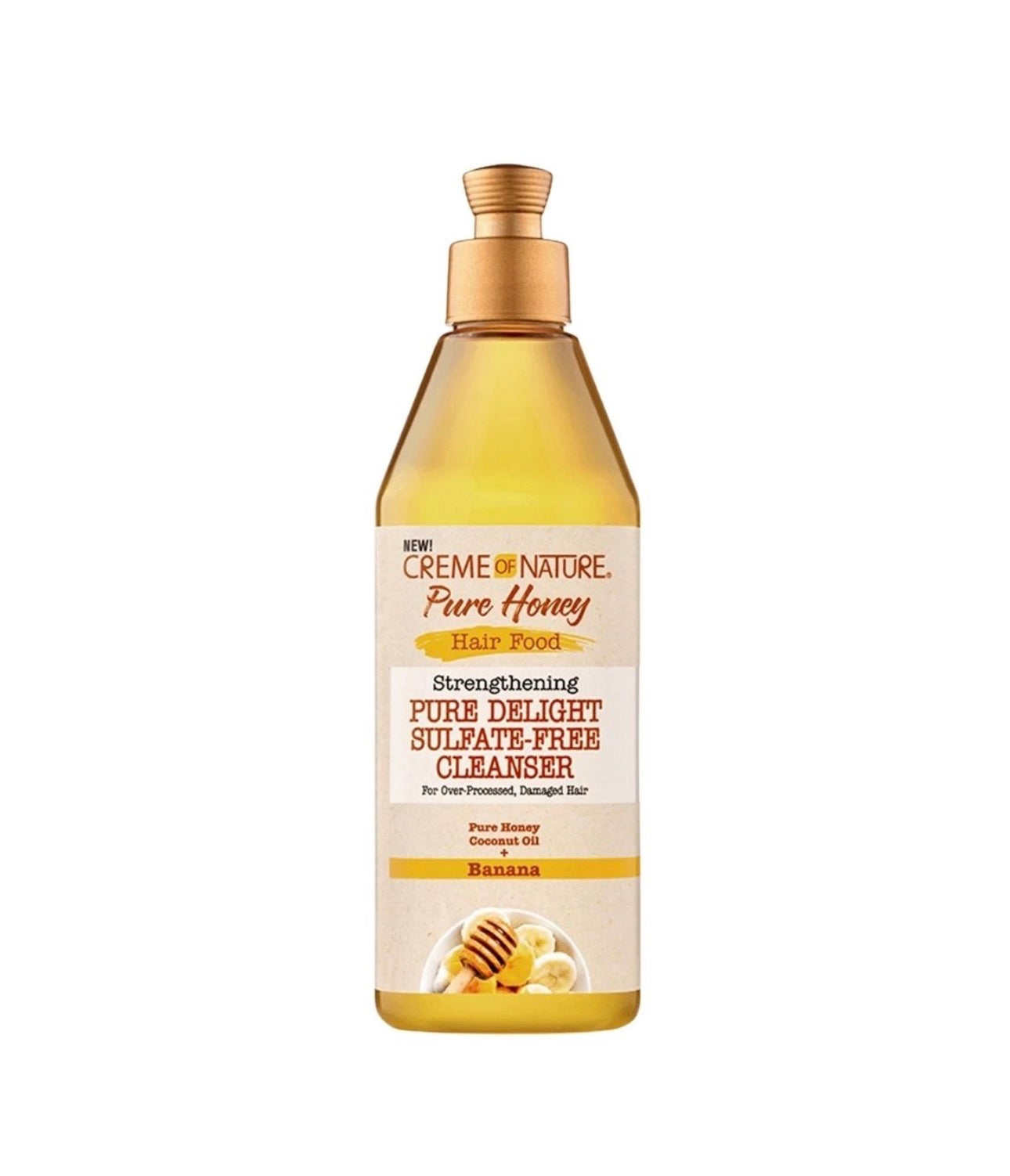 Creme of Nature Pure Honey Hair Food Banana Pure Delight Sulfate Free Cleanser 12oz