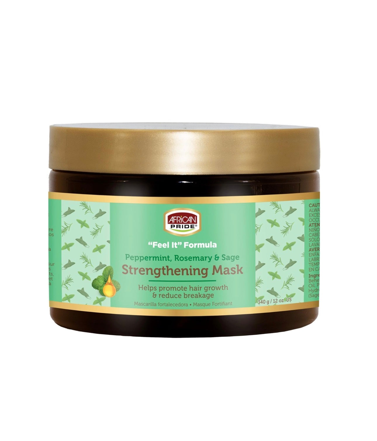 African Pride Peppermint & Rosemary Strengthening Mask 340g