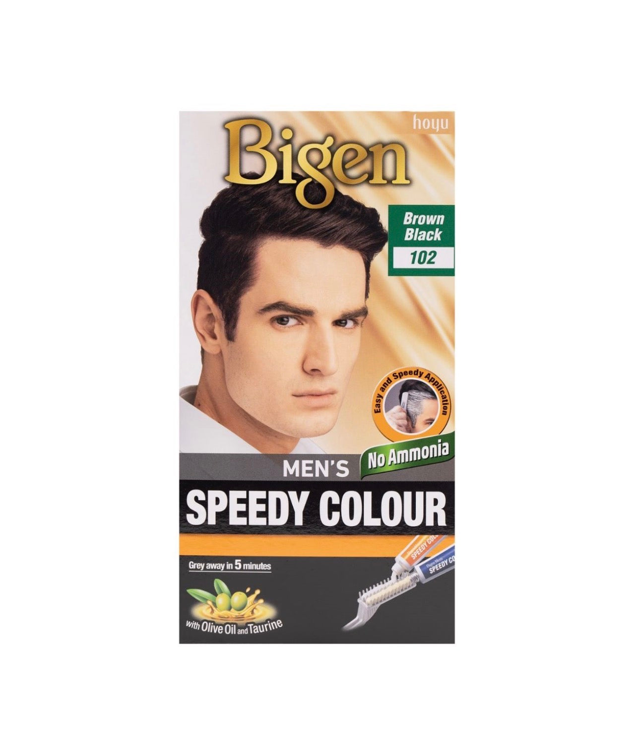 Bigen Men's Speedy Hair Colour 102 Brown Black