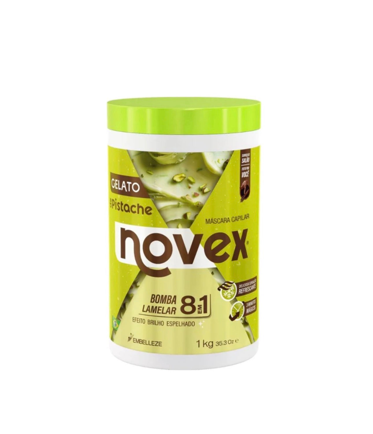 Novex Gelato de Pistache Hair Treatment Mask 8-in-1 Mirror Shine 1 kg