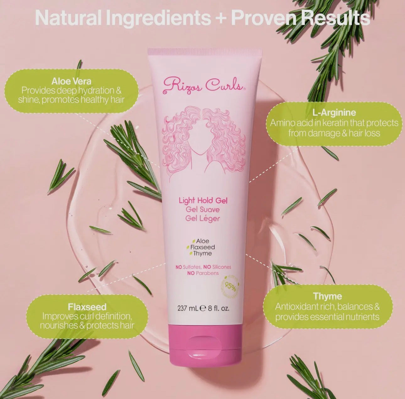 Rizos Curls Light Hold Gel 237ml