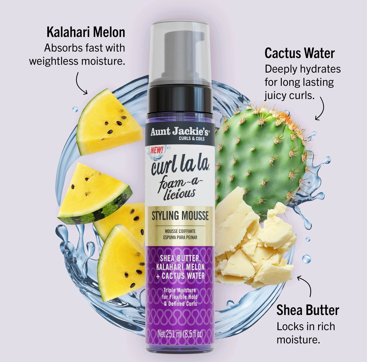 Aunt Jackie's Curl La La Foam-a-licious Styling Mousse 8,5oz