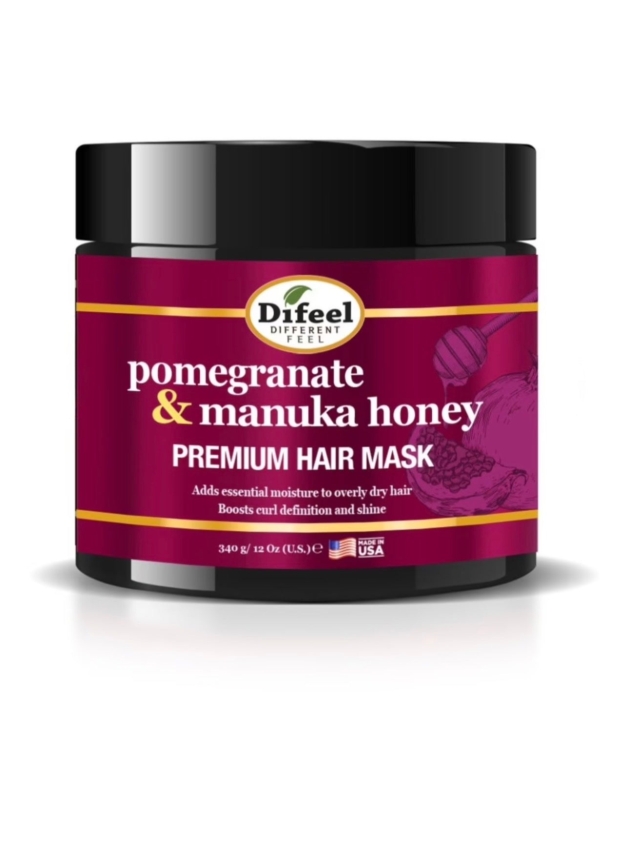 Difeel Pomegranate Manuka Honey Premium Hair Mask 12oz