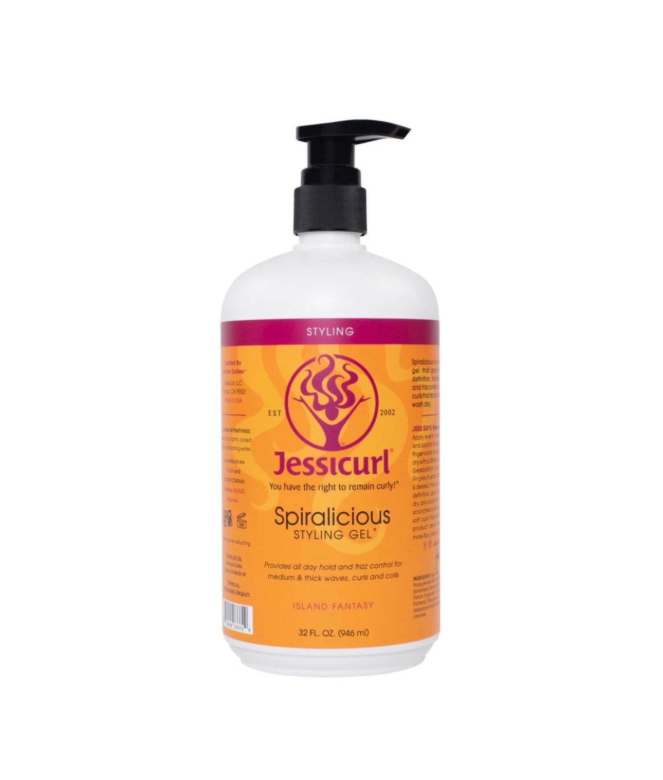 Jessicurl Spiralicious Styling Gel Island Fantasy 32 oz