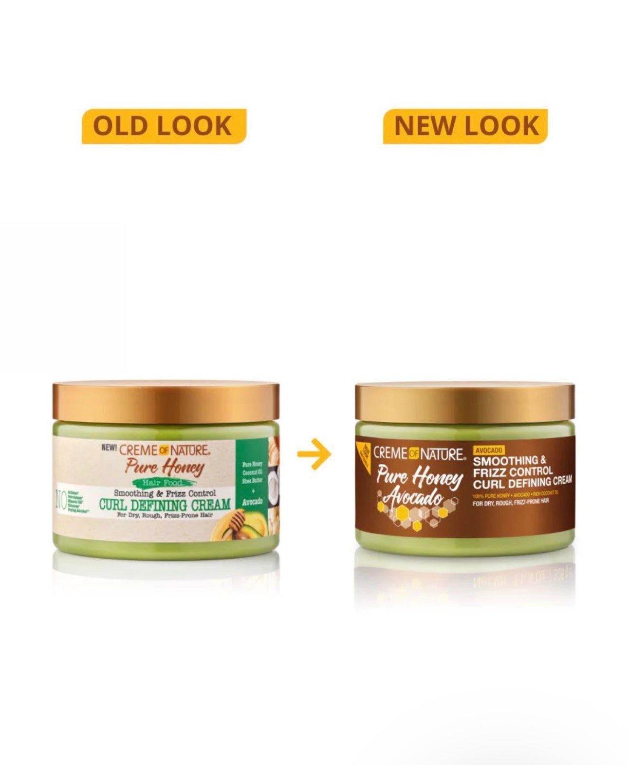 Creme of Nature Pure Honey Avocado Hair Food Smoothing & Frizz Control Curl Defining Cream 11.5oz