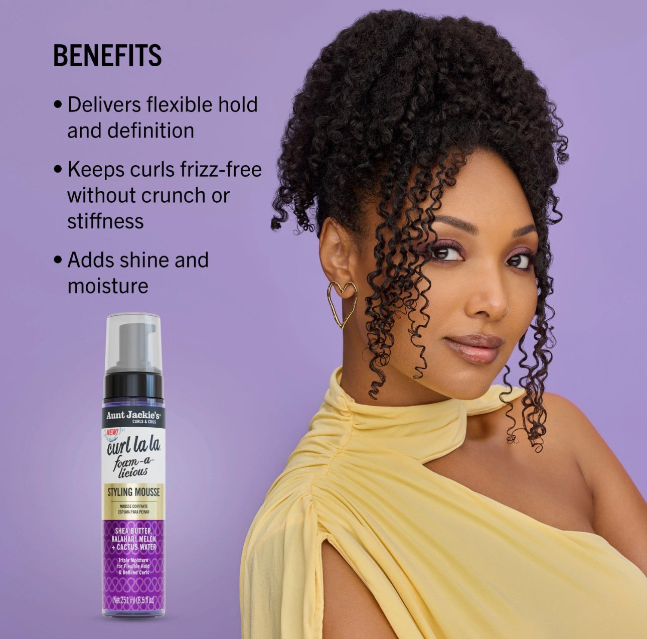 Aunt Jackie's Curl La La Foam-a-licious Styling Mousse 8,5oz