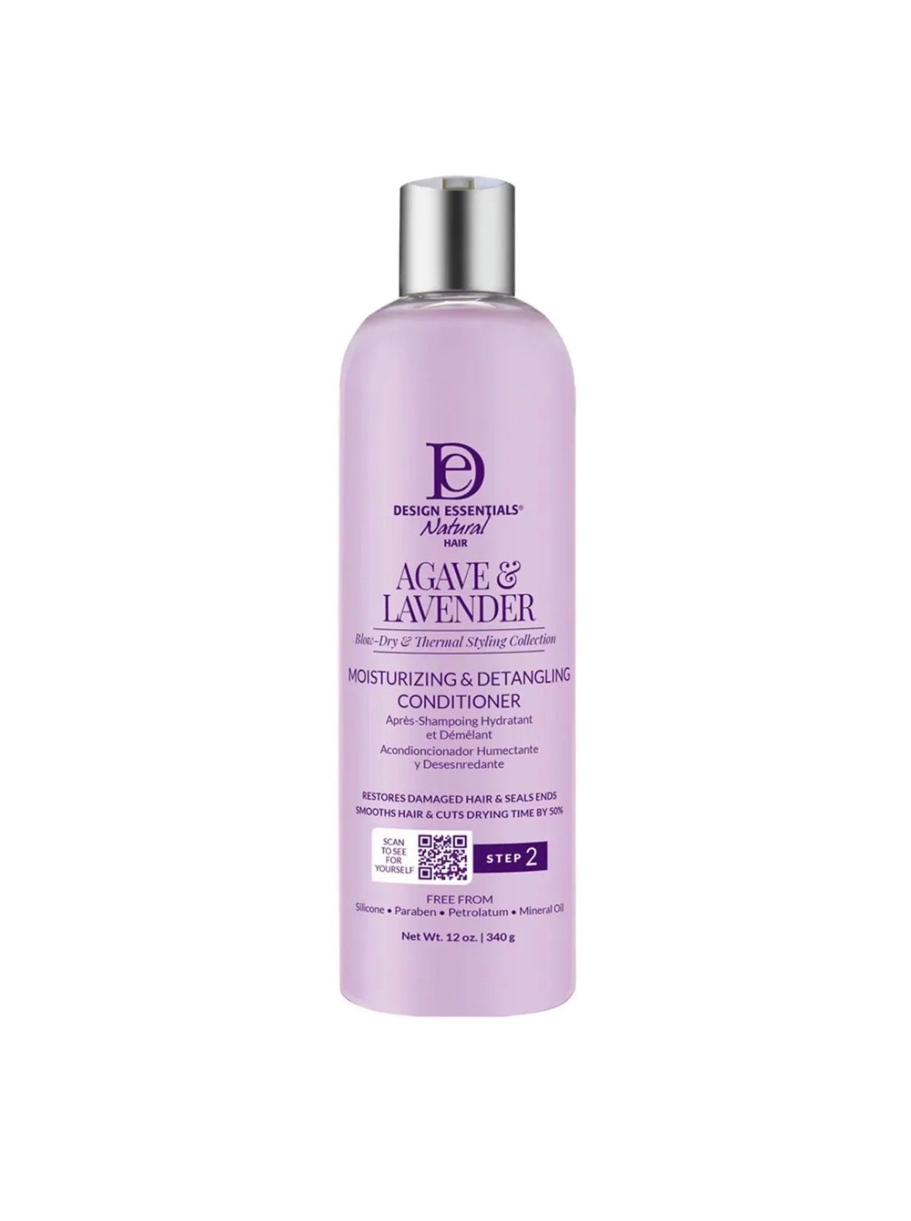 Design Essentials Agave & Lavender Moisturizing & Detangling Conditioner 340g