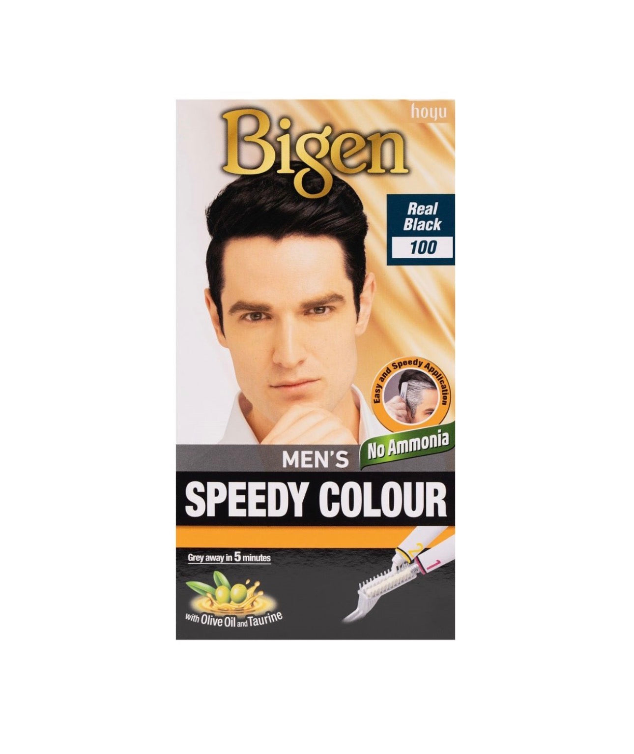 Bigen Men's Speedy Colour 100 Real Black