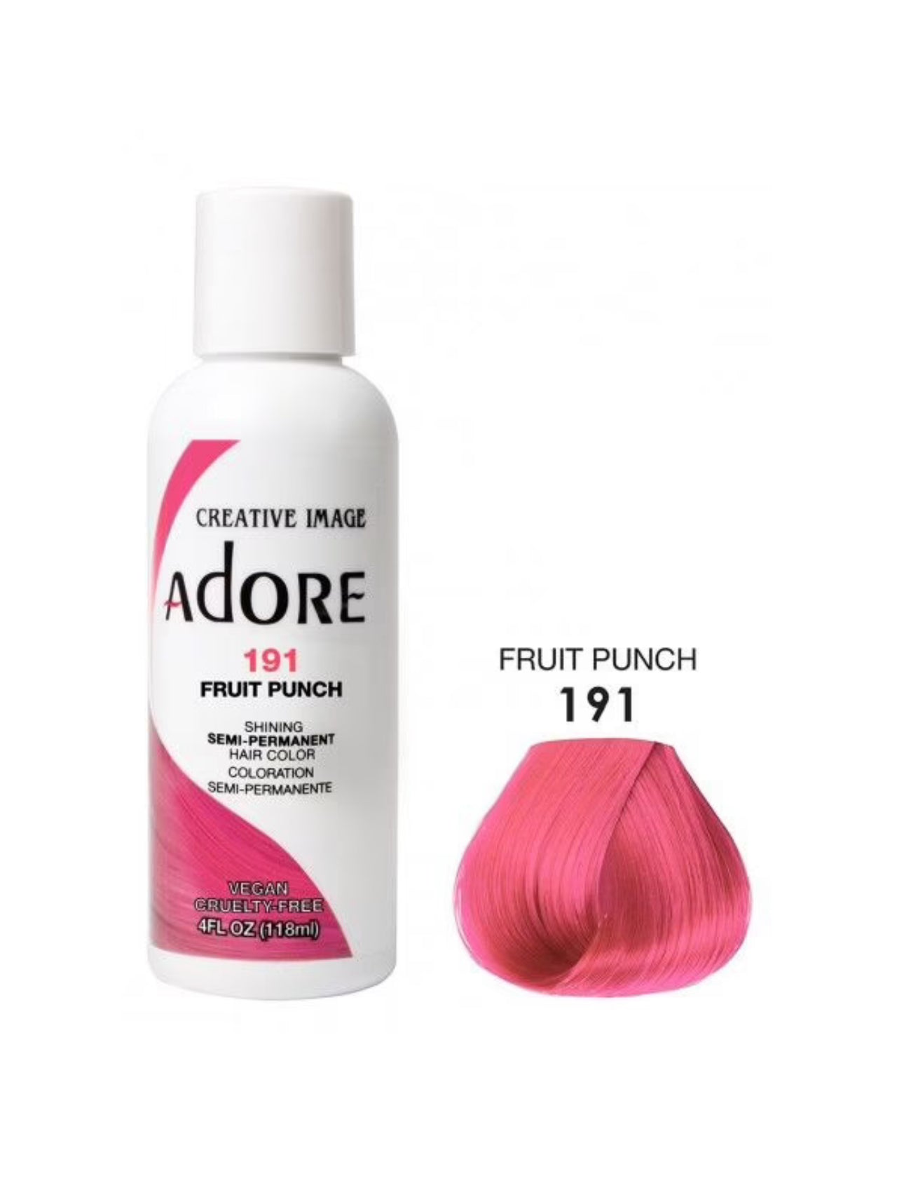 Adore Semi Permanent Hair Color 191 Fruit Punch 118ml