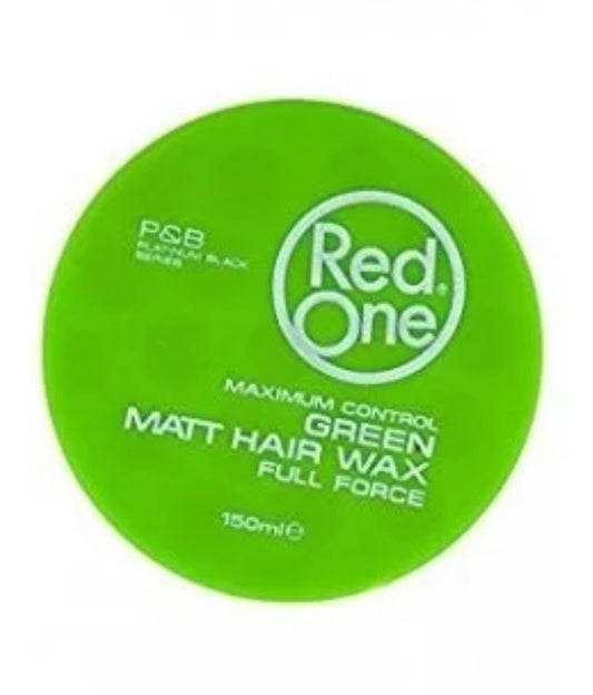 Red One Matte Hair Wax Green 150ml