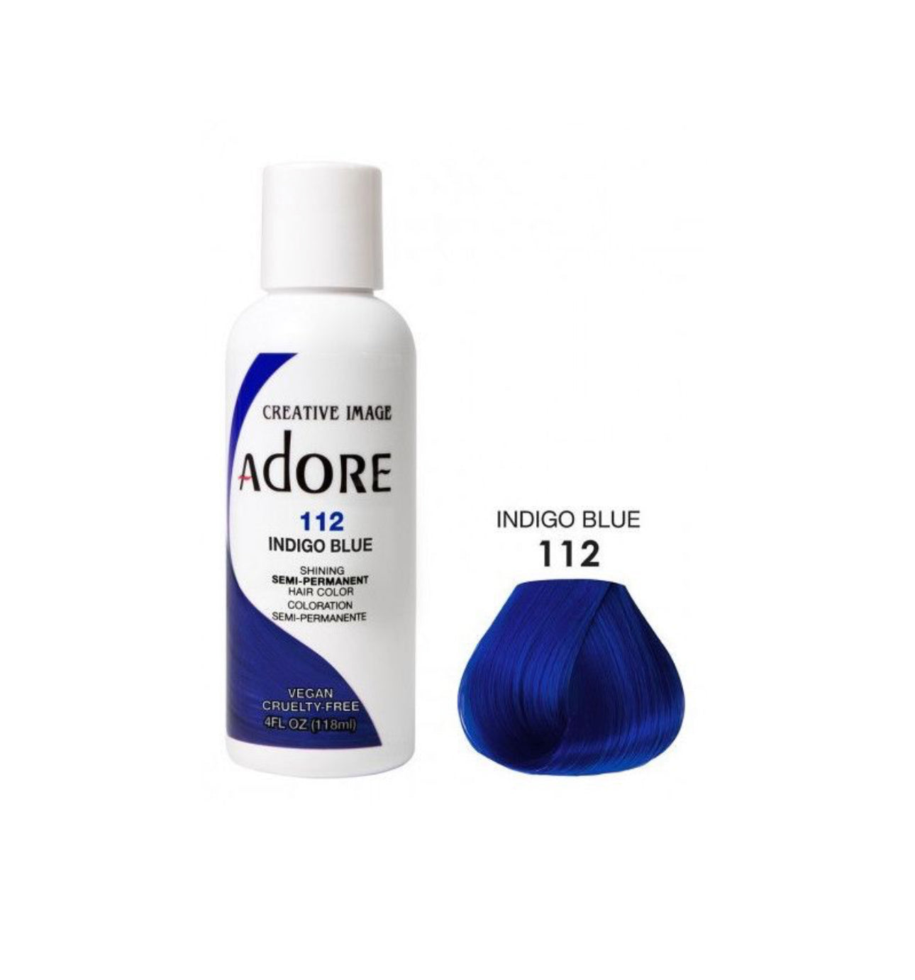 Adore Semi Permanent Hair Color 112 Indigo Blue 118ml