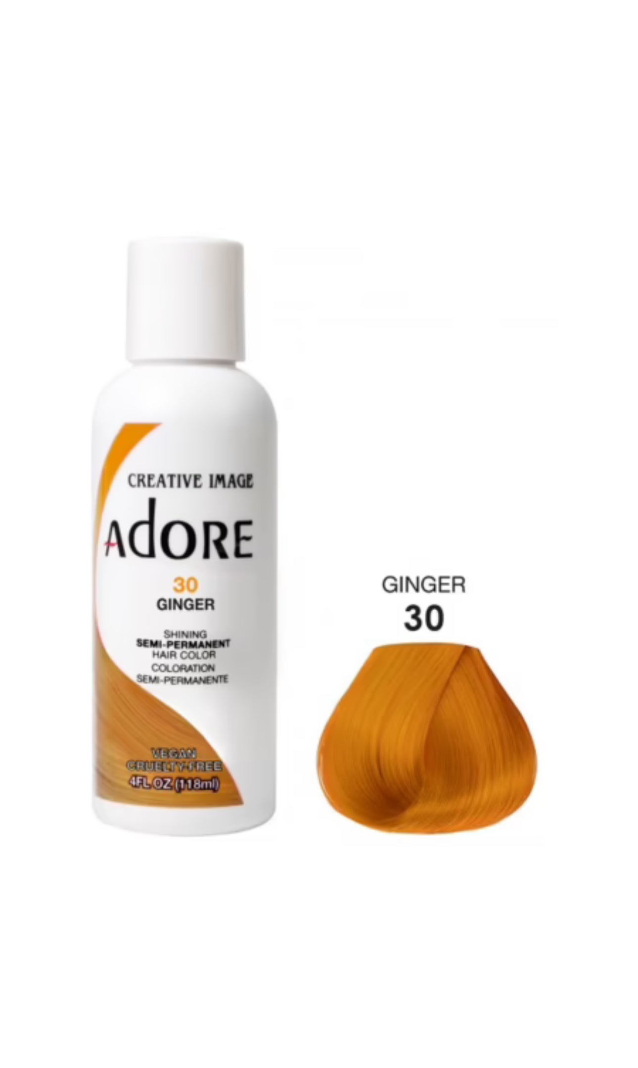 Adore Semi Permanent Hair Color 30 Ginger 118ml