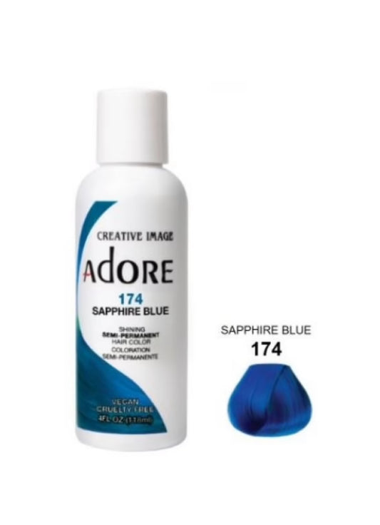 Adore Semi Permanent Hair Color 174 Sapphire Blue 118 Ml