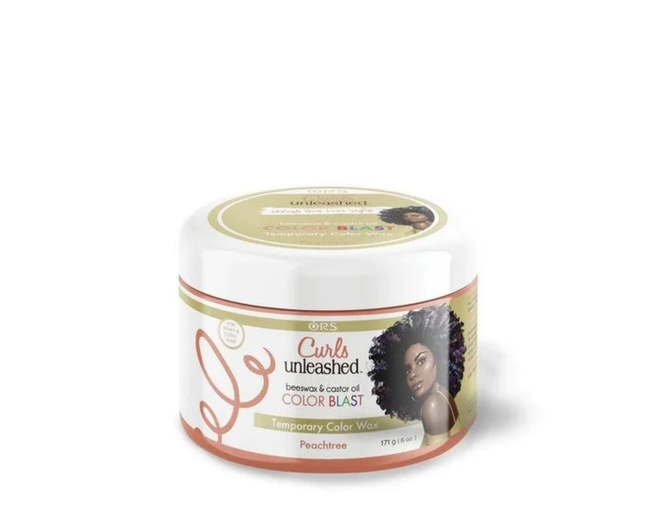 ORS Curls Unleashed Color Blast Temporary Hair Makeup Wax Peachtree 6oz
