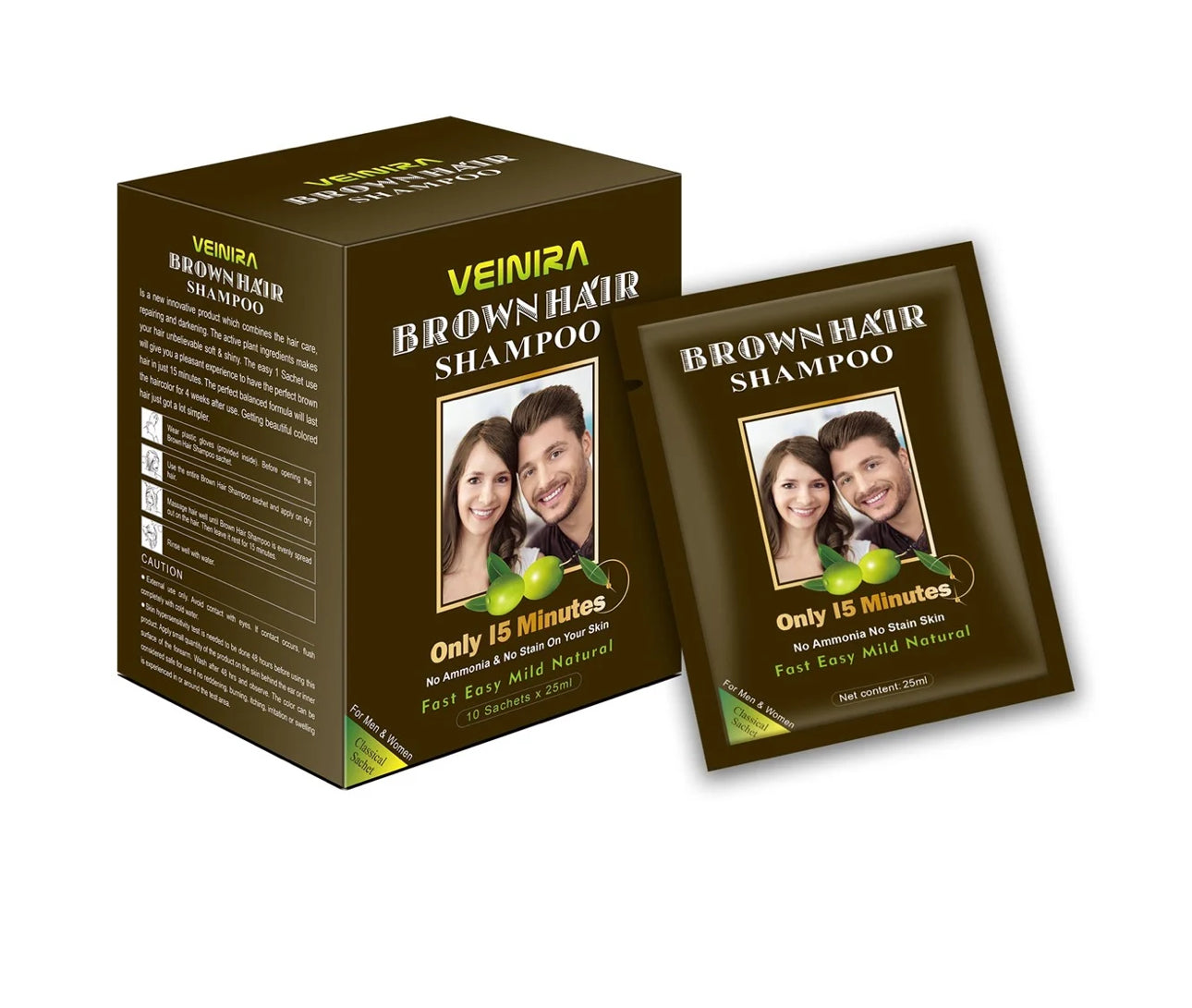 Veinira Brown Hair Shampoo 10X25ml