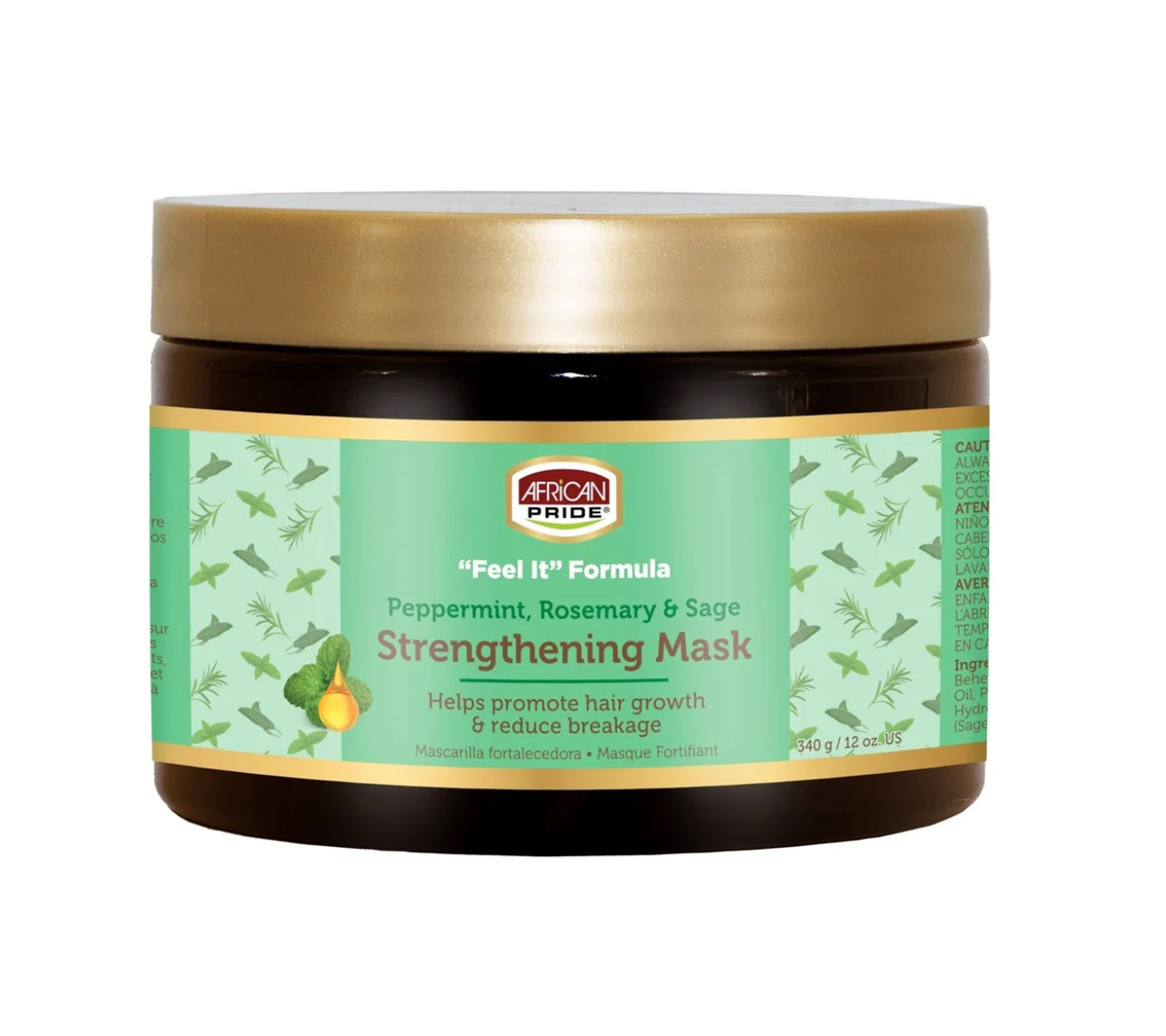 African Pride Peppermint & Rosemary Strengthening Mask 340g