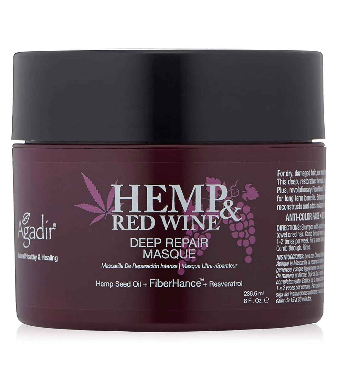 Agadir Hemp & Red Wine Deep Repair Masque 8oz