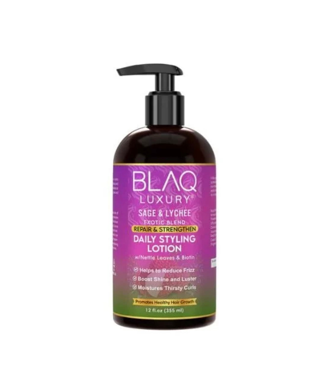 Blaq Luxury Sage & Lychee Daily Styling Lotion 12oz