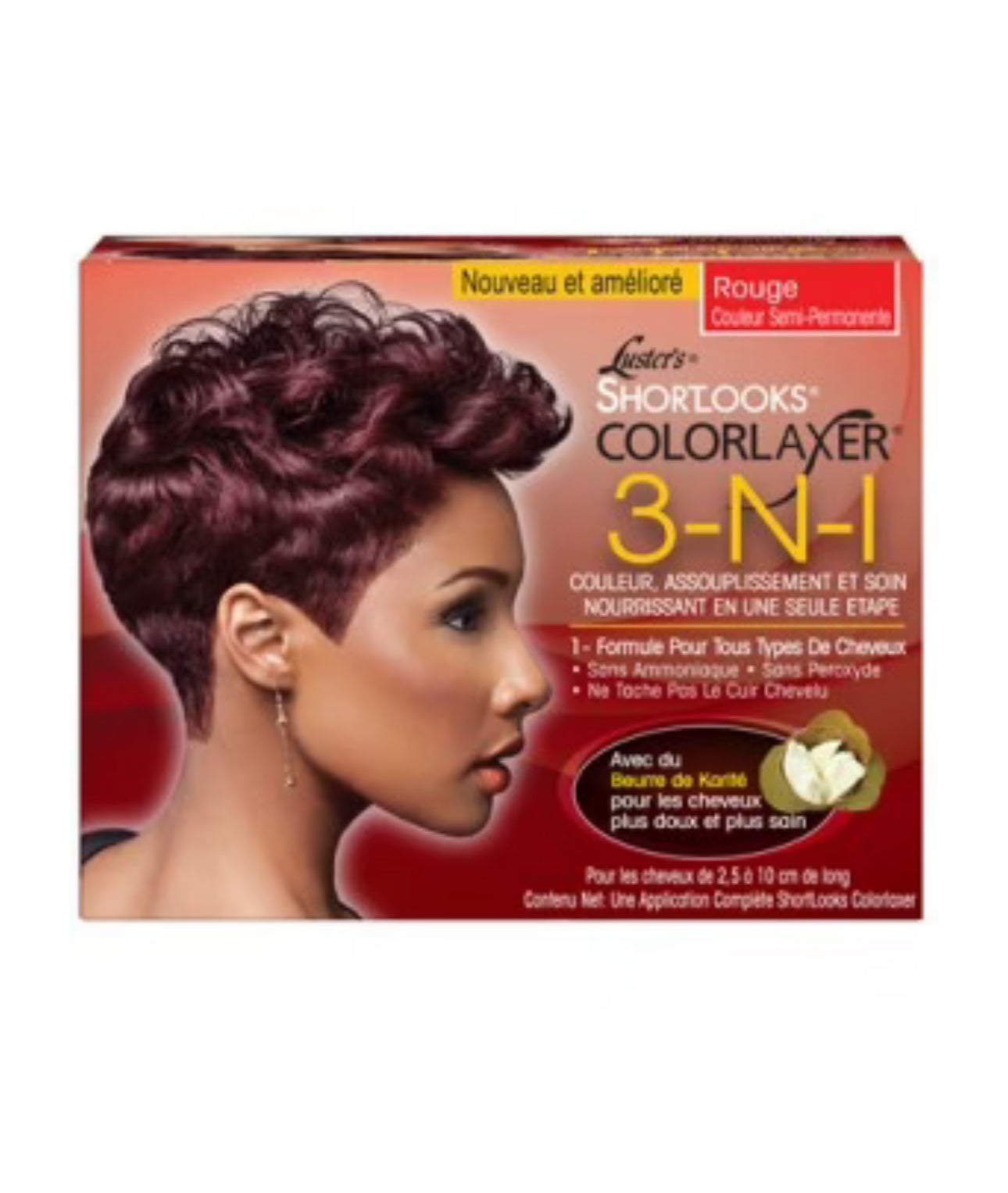 Pink ShortLooks Color Relaxer Kit Red
