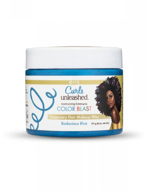 ORS Curls Unleashed Color Blast Temporary Hair Makeup Wax Bodacious Blue 6 Oz