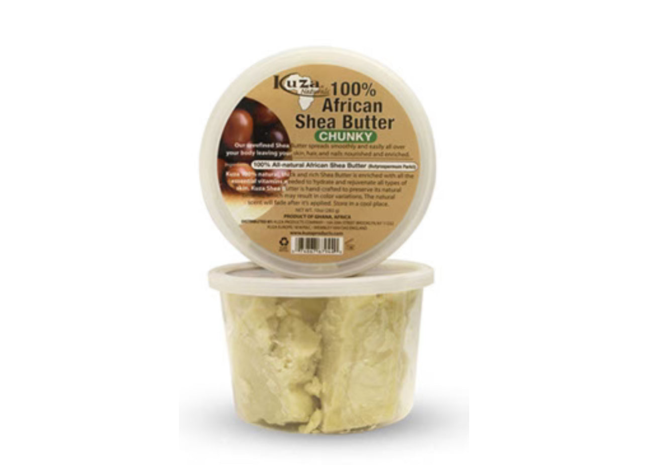 Kuza 100% African Shea Butter White Chunky 283gr
