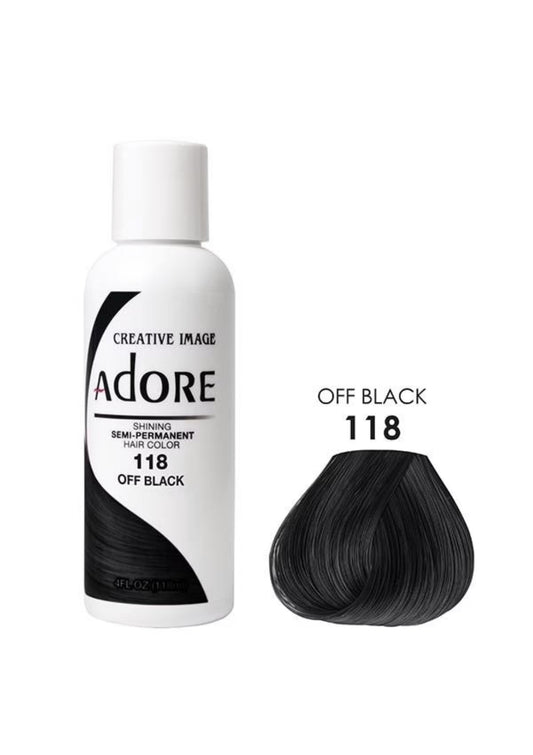 Adore Semi Permanent Hair Color 118 Off Black 118 Ml