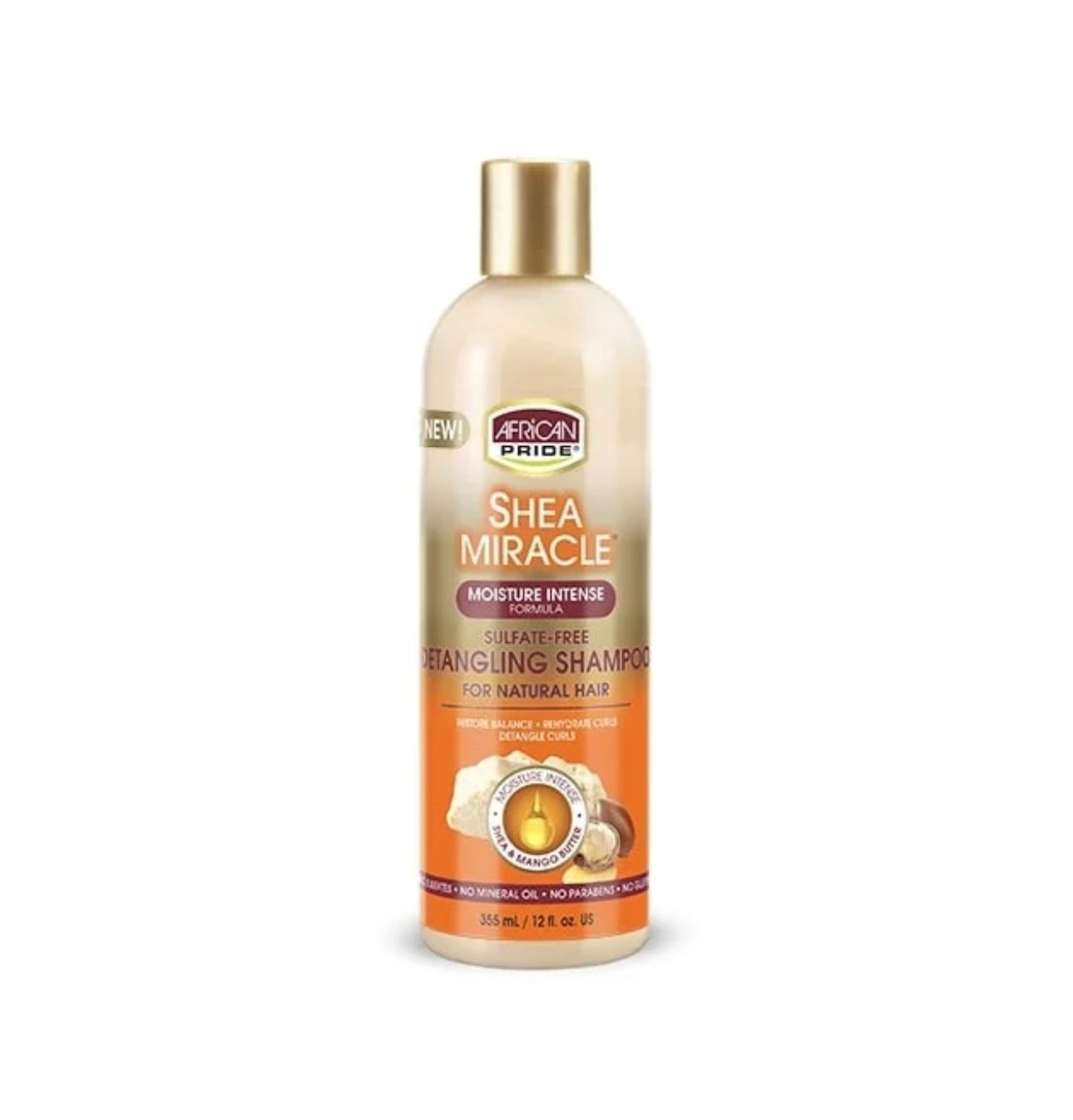 African Pride Sulfate Free Shea Detangle Shampoo 12 oz
