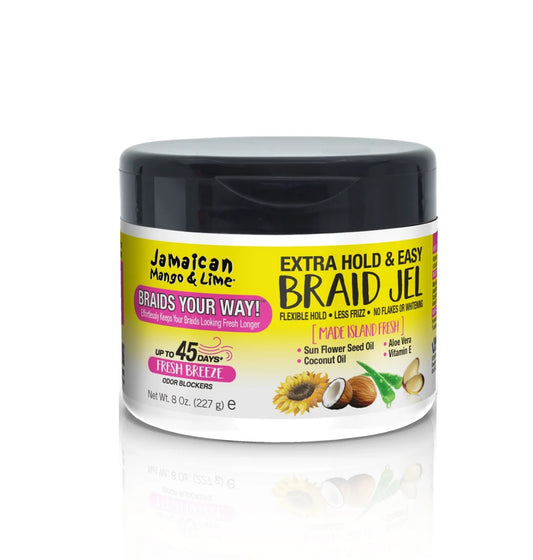 Jamaican Mango & Lime Braid Extra Hold Shine Jel 8oz
