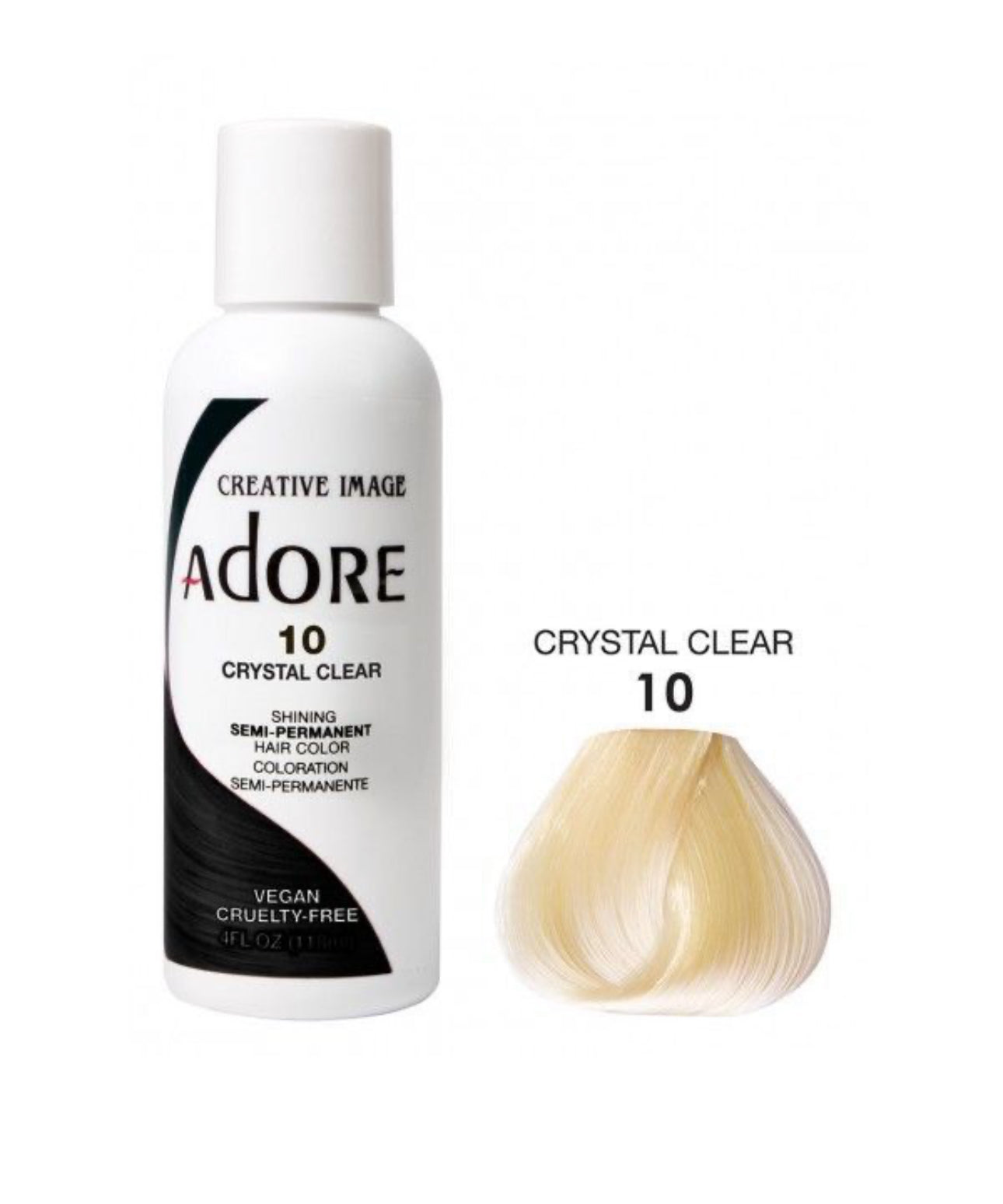 Adore Semi Permanent Hair Color 10 Crystal Clear 118ml