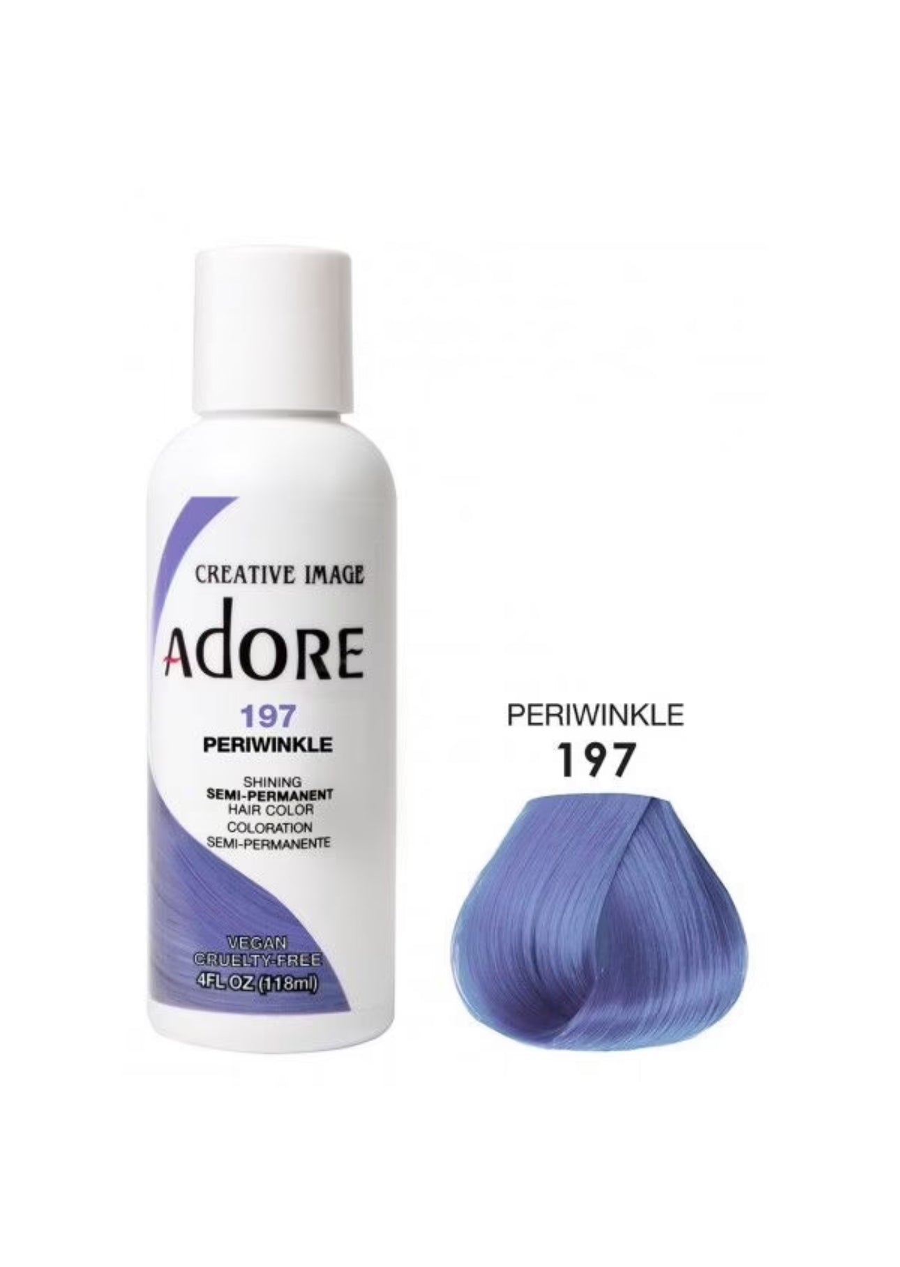 Adore Semi Permanent Hair Color 197 Periwinkle 118 Ml