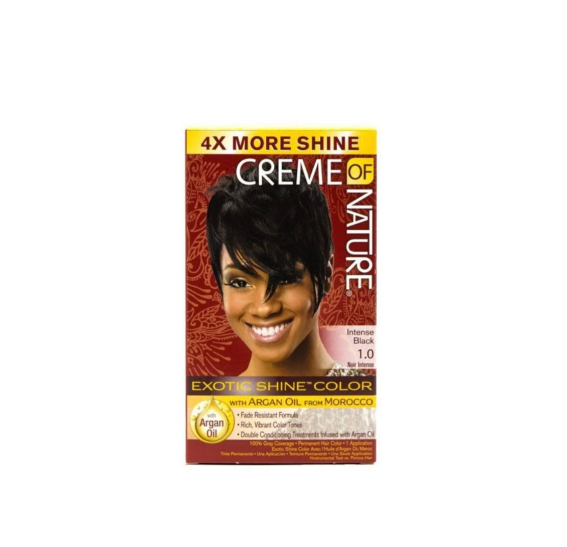 Creme Of Nature Exotic Shine Hair Color With Argan Oil 1.0 Intense Black