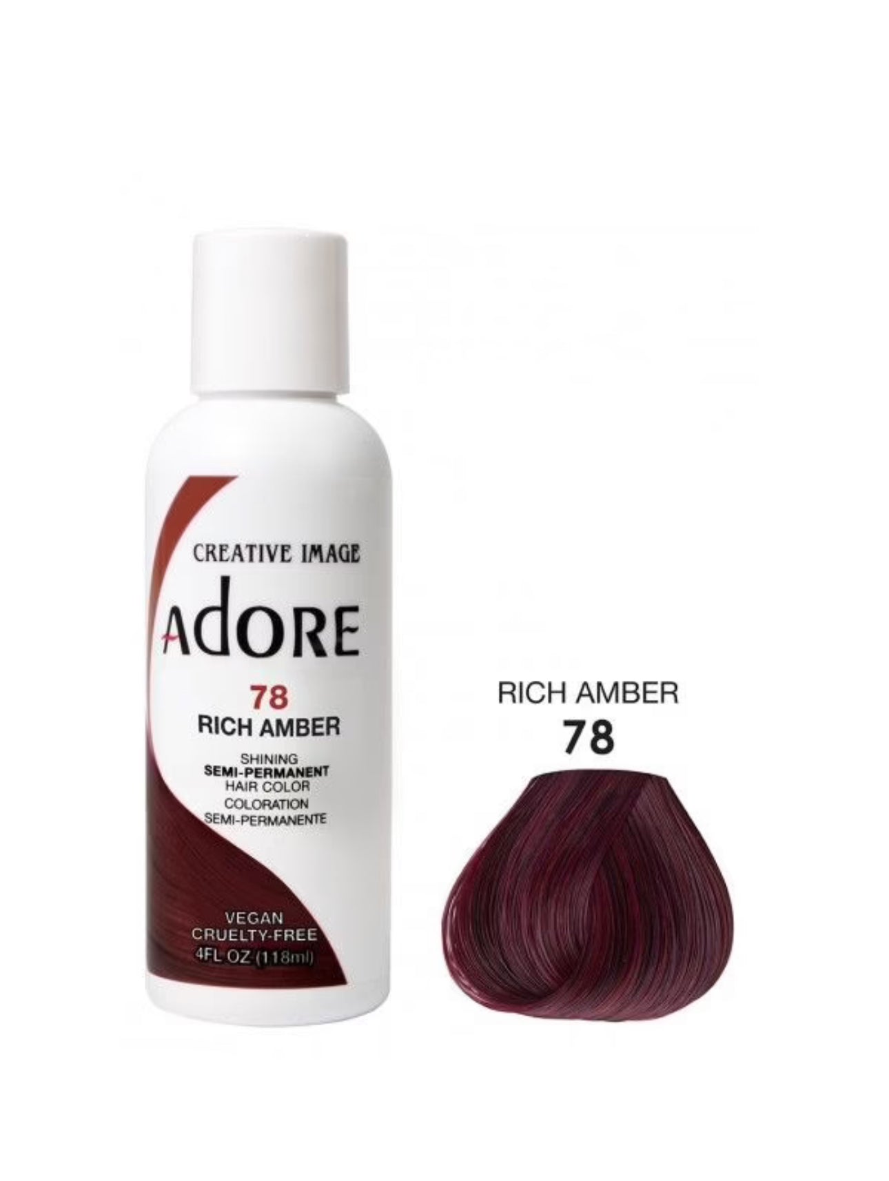 Adore Semi Permanent Hair Color 78 Rich Amber 118 Ml