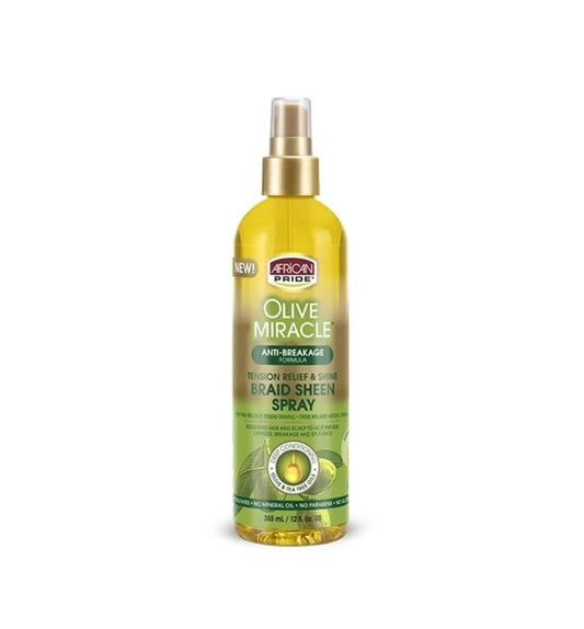 African Pride Olive Miracle Braid Sheen Spray 355 ml