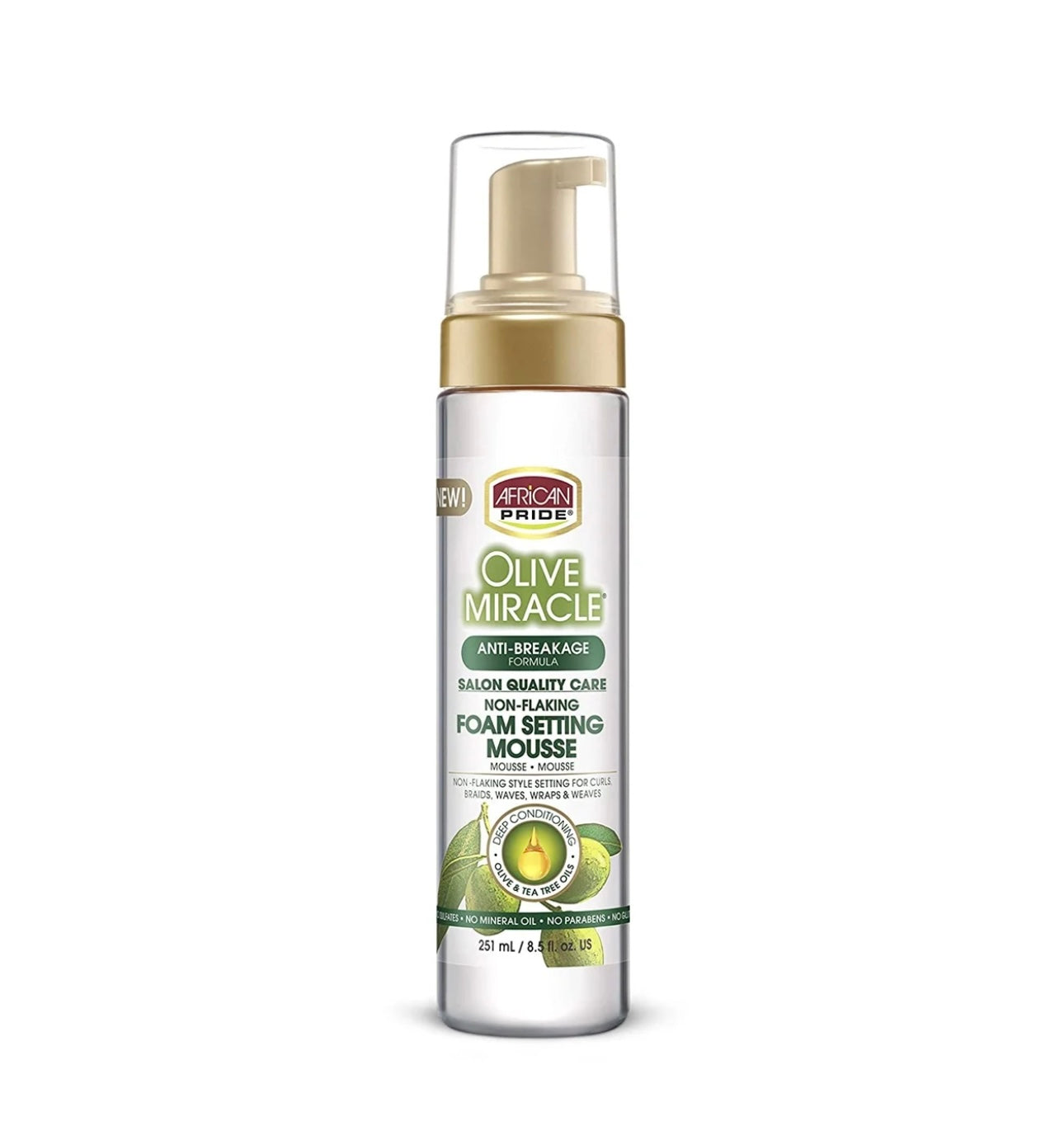 African Pride Olive Foam Setting Mousse 251ml