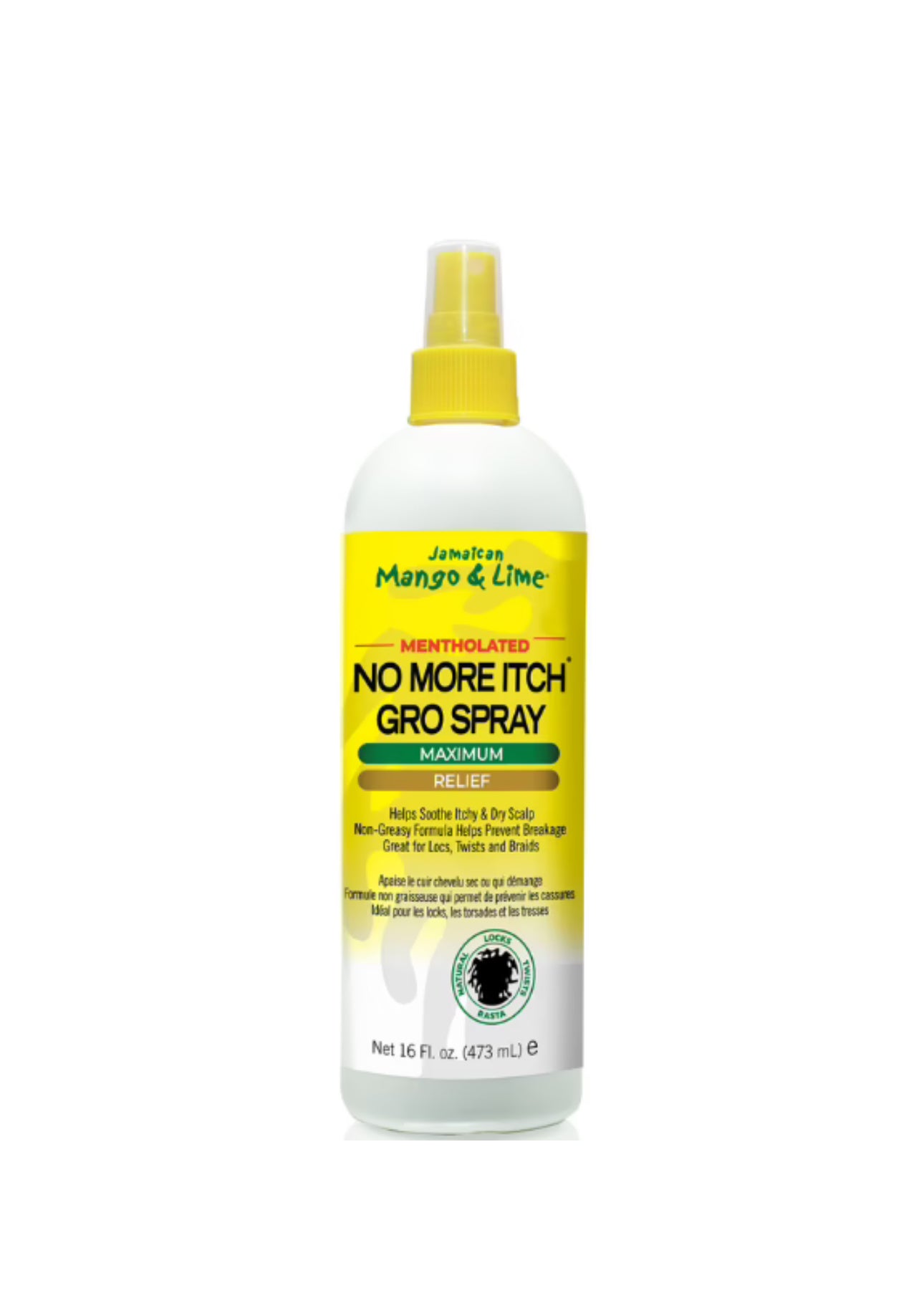 Jamaican Mango & Lime Mentholated No More Itch Gro Spray Max 16oz