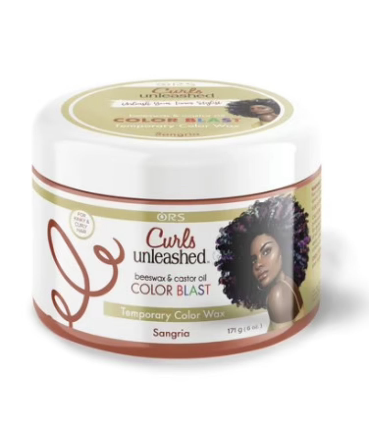 ORS Curls Unleashed Color Blast Temporary Hair Makeup Wax Sangria 6 Oz