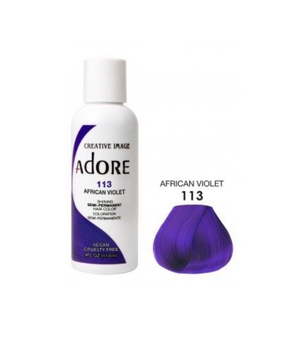 Adore Semi Permanent Hair Color 113 African Violet 118ml