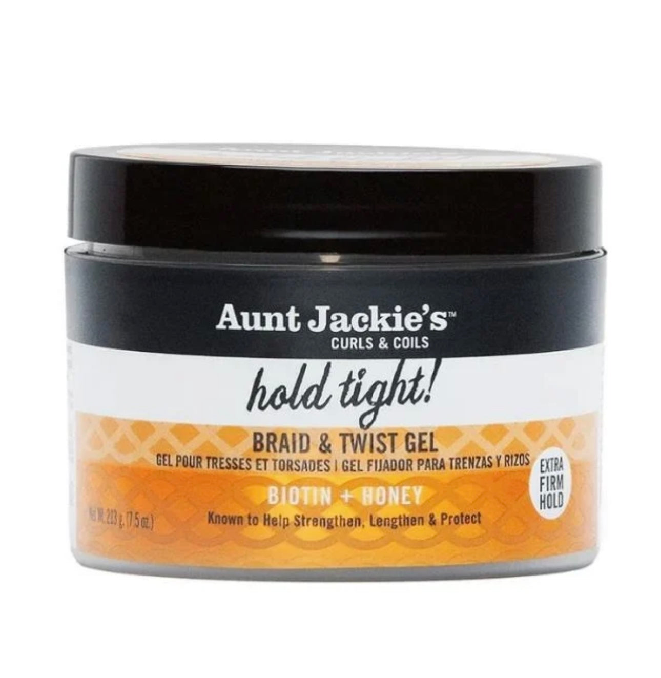 Aunt Jackie's Biotin & Honey Hold Tight Braid & Twist Gel Extra Firm 7.5oz
