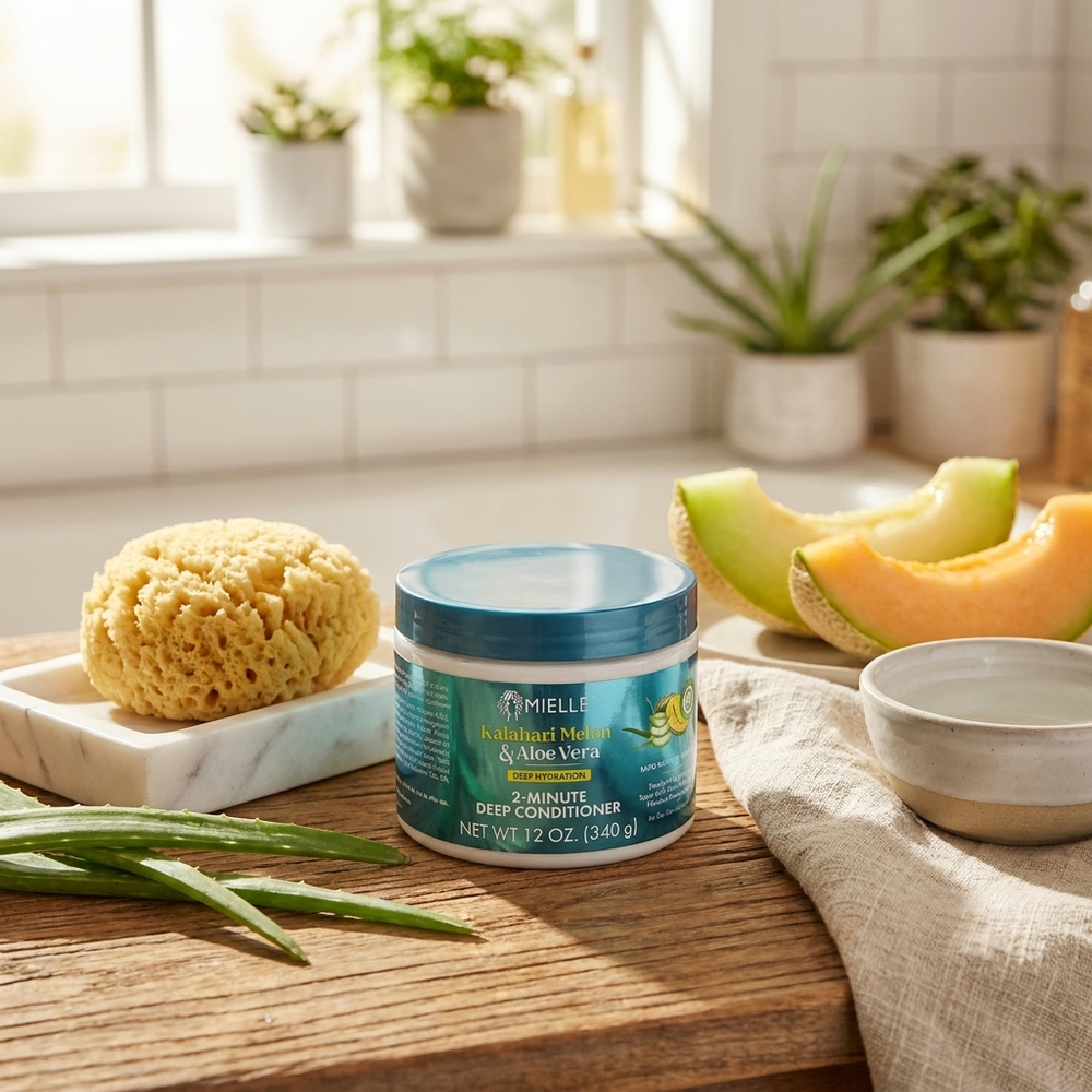 Mielle Kalahari Melon & Aloe Vera Deep Hydration 2-Minute Deep Conditioner 340g